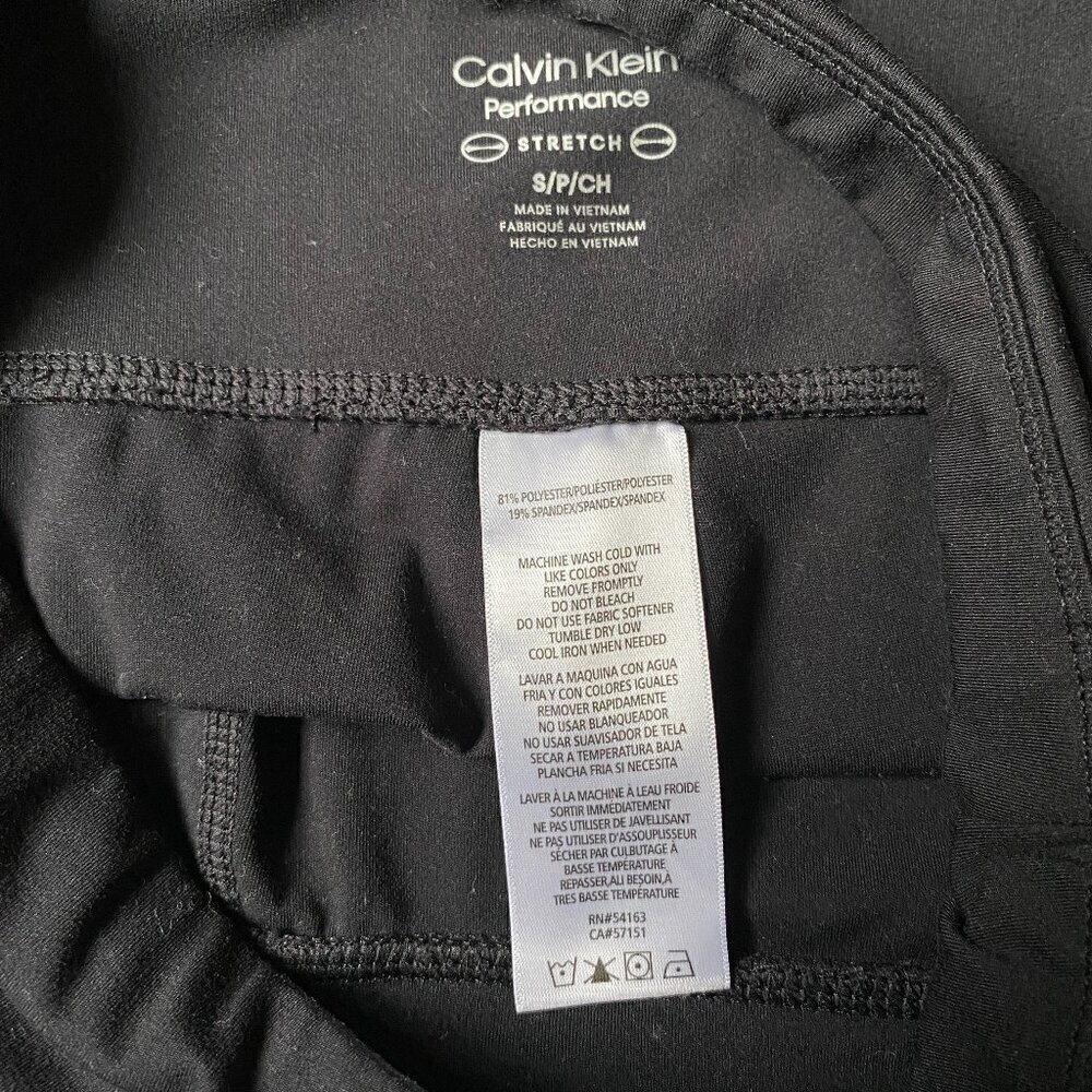 Calvin Klein Performance High Waist Black White Bike Short Women's Size SMALL - Picture 4 of 5